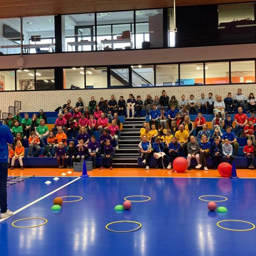 Kinderen in een gymzaal